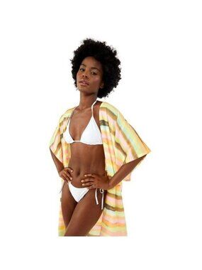 NWT Plush Sunset Kimono Robe S Multi Watercolor Lightweight Cover Up